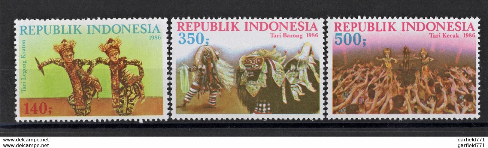 INDONESIE 1986 - Tari Lekong Kraton Tari Barong Tari Kecak LOT N°1267 1268 1269 NEUF** MNH ! - Indonesien