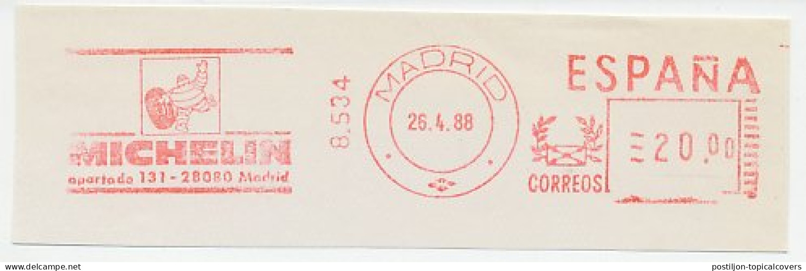 Meter Cut Spain 1988 Michelin - Zonder Classificatie