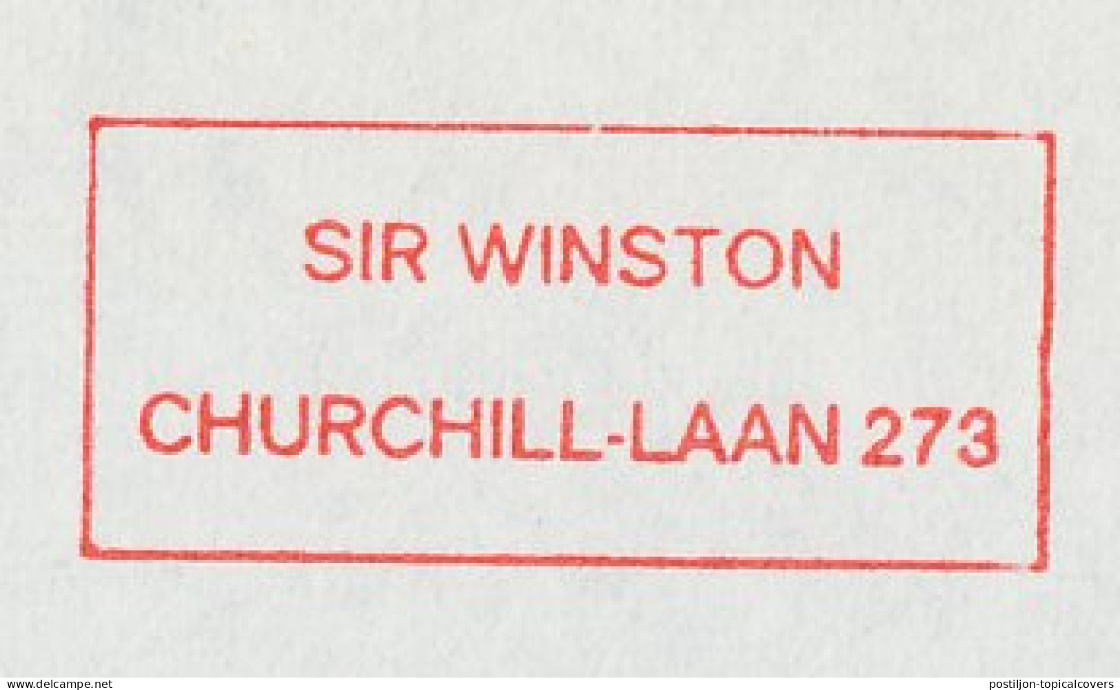 Meter Cover Netherlands 1975 Sir Winston Churchill - Lane - Rijswijk - Other & Unclassified