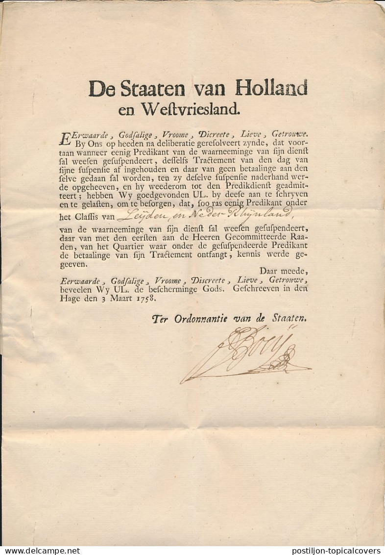 Den Haag - Leiden 1758 - ...-1852 Vorläufer