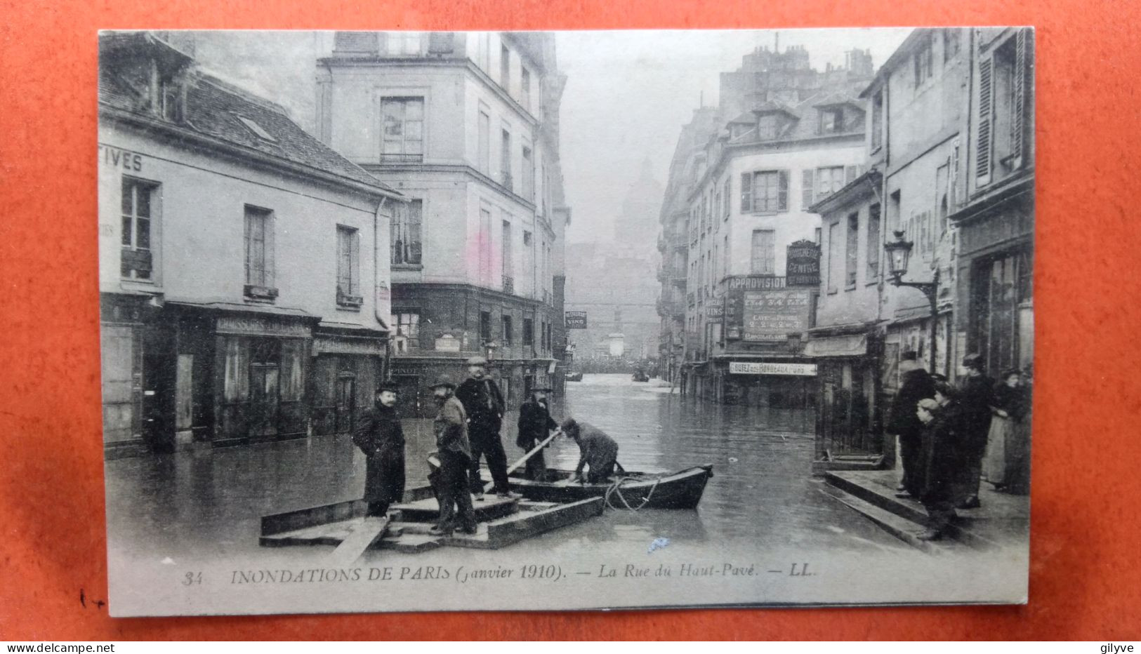 CPA (75) Inondations De Paris.1910. La Rue Du Haut Pavé. (7A.886) - Überschwemmung 1910