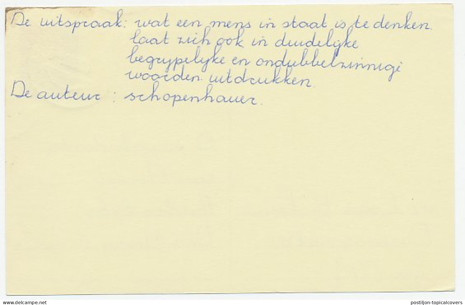 Briefkaart G. 338 / Bijfrankering Emmen - Den Haag 1969 - Ganzsachen