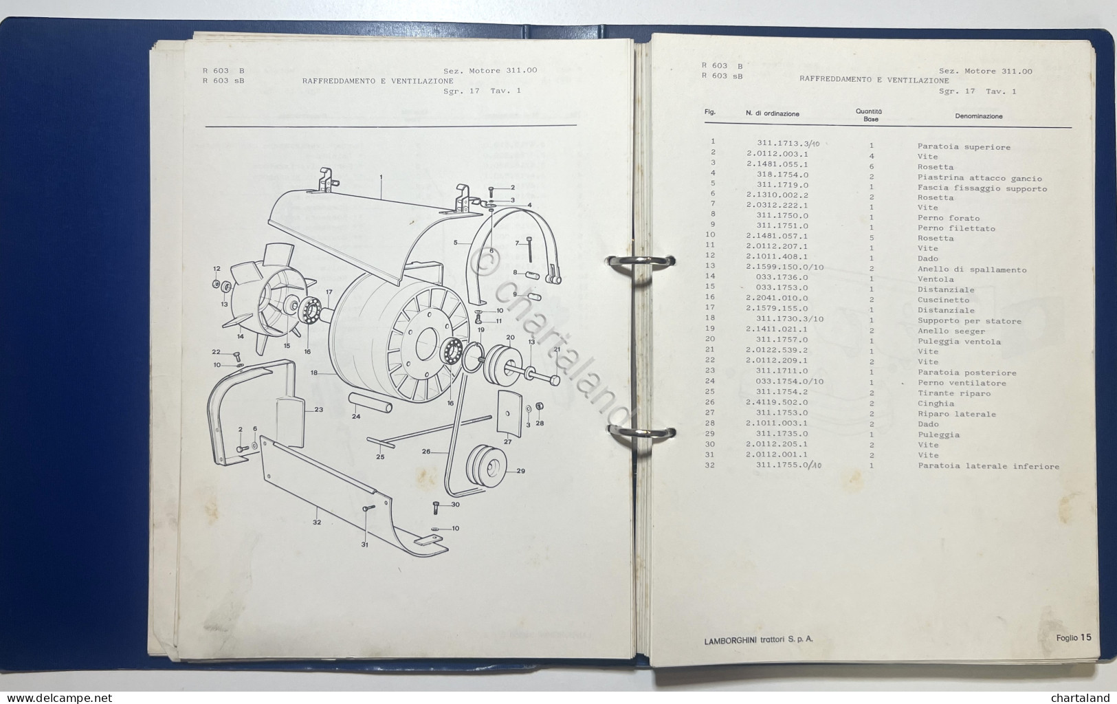 Catalogo Parti Per Ricambio Trattori - Lamborghini 603 - Anni '80 - Other & Unclassified