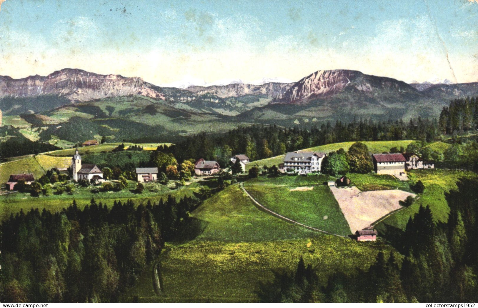 MENZBERG, WILLISAU, LUCERNE, ARCHITECTURE, MOUNTAIN, CHURCH, SWITZERLAND, POSTCARD - Willisau