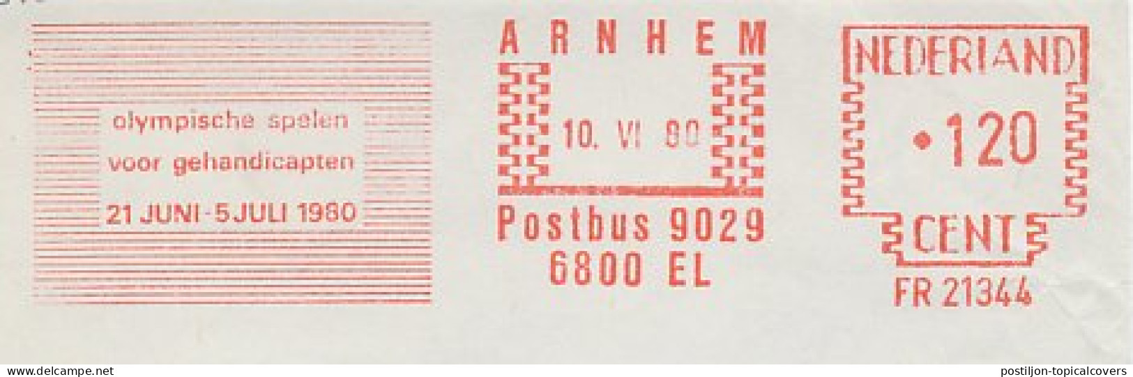 Meter Cut Netherlands 1980 VI Summer Paralympic Games 1980 The Netherlands - Andere & Zonder Classificatie