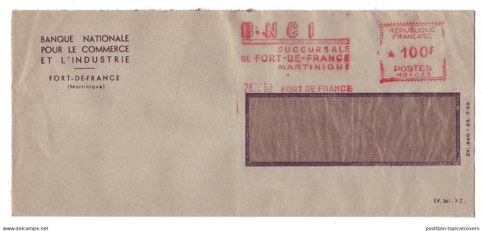 Meter Cover Martinique 1960  - Automatenmarken [ATM]