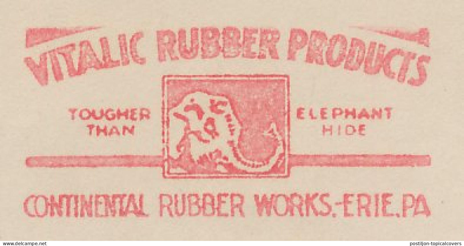 Meter Cut USA 1941 Elephant - Rubber - Autres & Non Classés