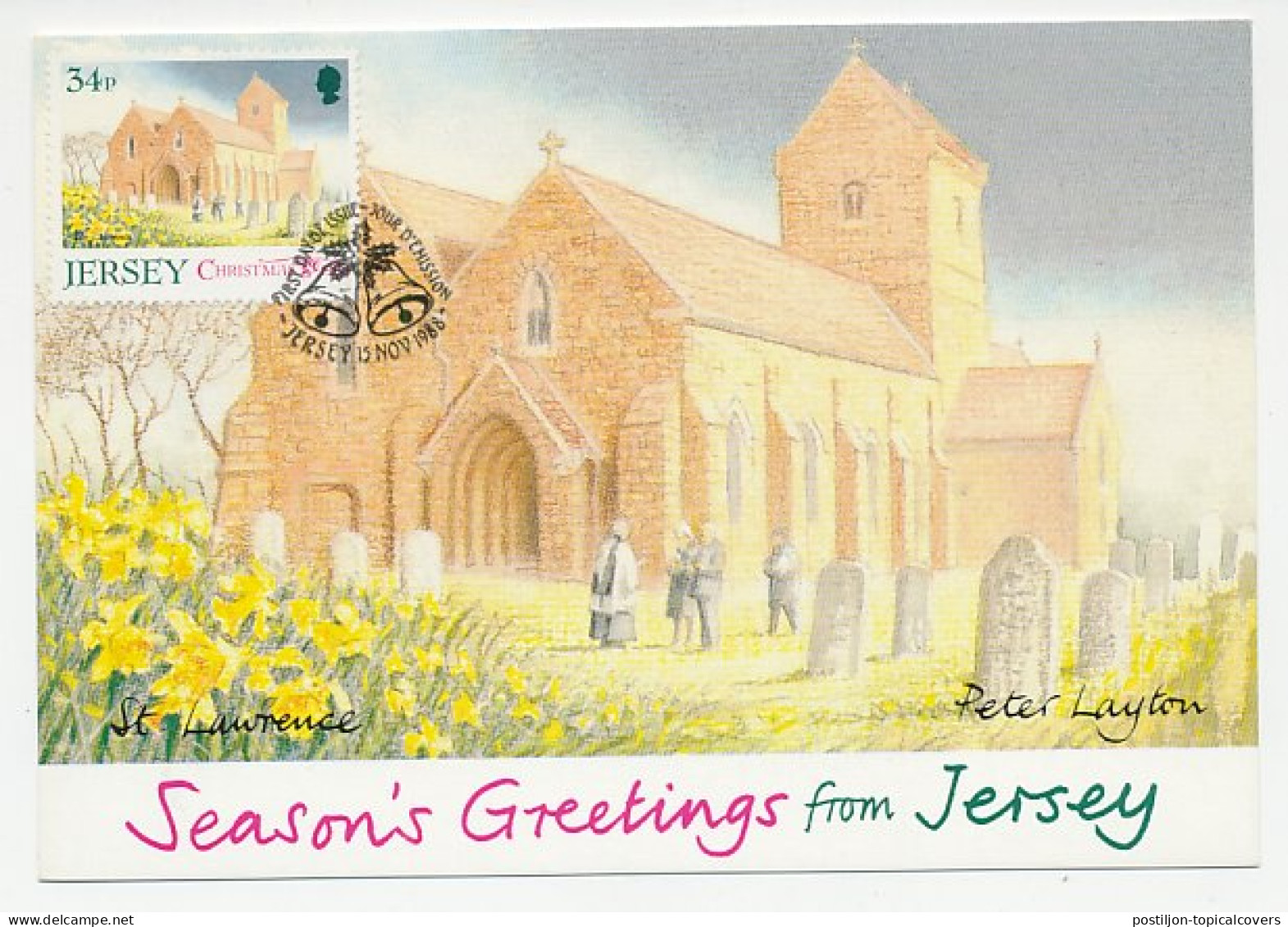 Maximum Card Jersey 1988 Parish Church - Kerken En Kathedralen