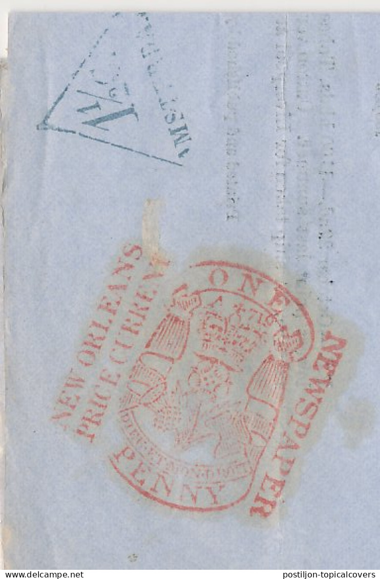 Amsterdam 1 1/2 C. Drukwerk Driehoekstempel 1854 - Revenue Stamps
