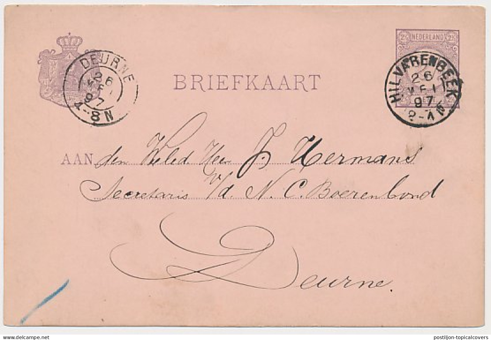 Esbeek - Kleinrondstempel Hilvarenbeek 1897 - Zonder Classificatie