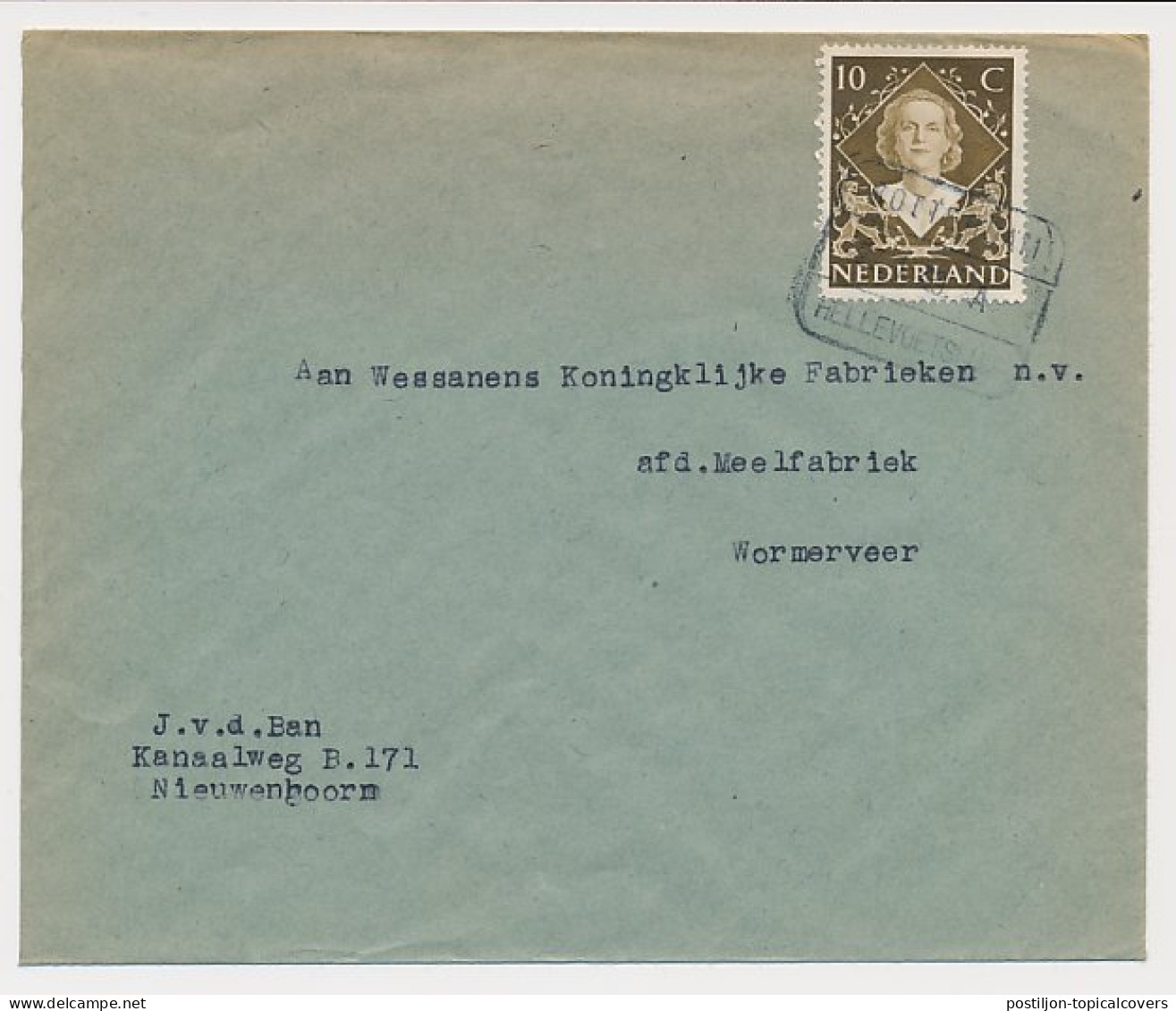 Treinblokstempel : Rotterdam - Hellevoetsluis A 1949 - Unclassified