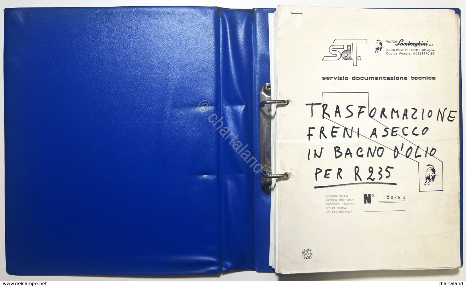 Catalogo Parti Per Ricambio Lamborghini Trattori - R 235 - Ed. 1981 - Other & Unclassified