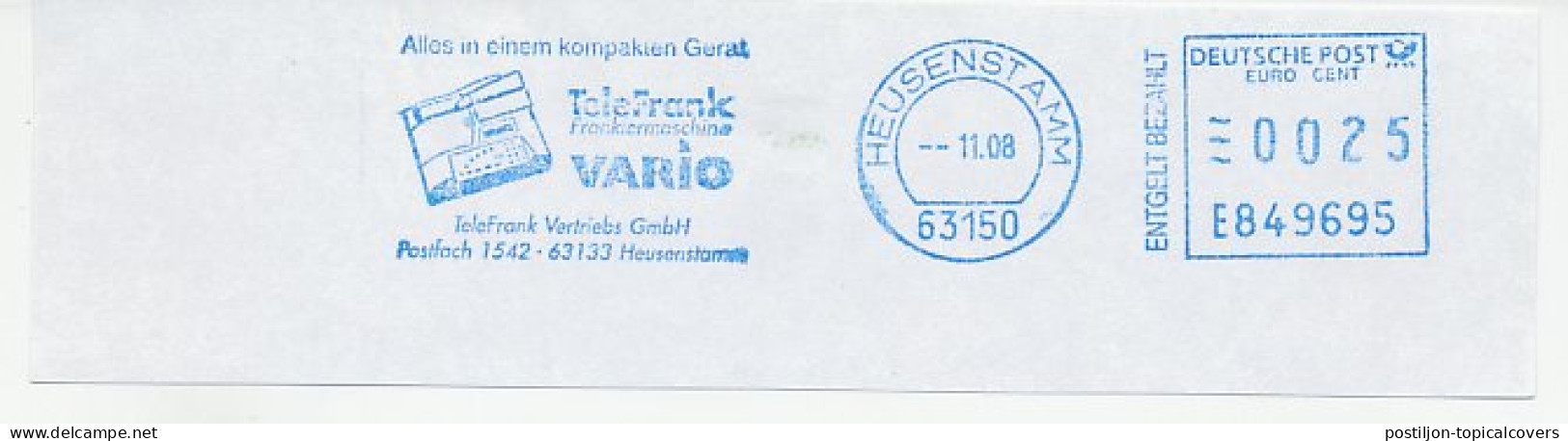 Meter Cut Germany 2008 TeleFrank - Timbres De Distributeurs [ATM]