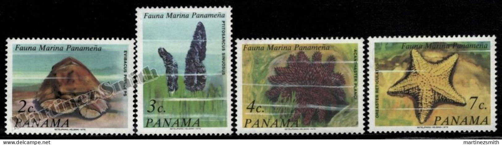 Panama 1976 Yvert 564-67, Sea Fauna, Marine Sea Life - MNH - Panama