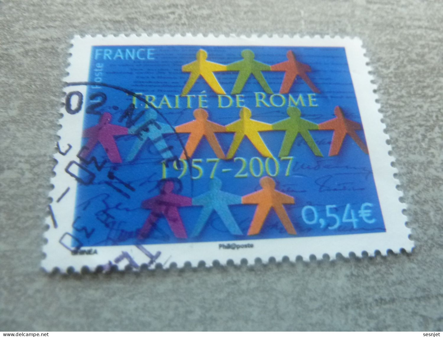 Cinquantenaire Du Traité De Rome - 0.54 € - Yt 4030 - Multicolore - Oblitéré - Année 2007 - - Gebraucht