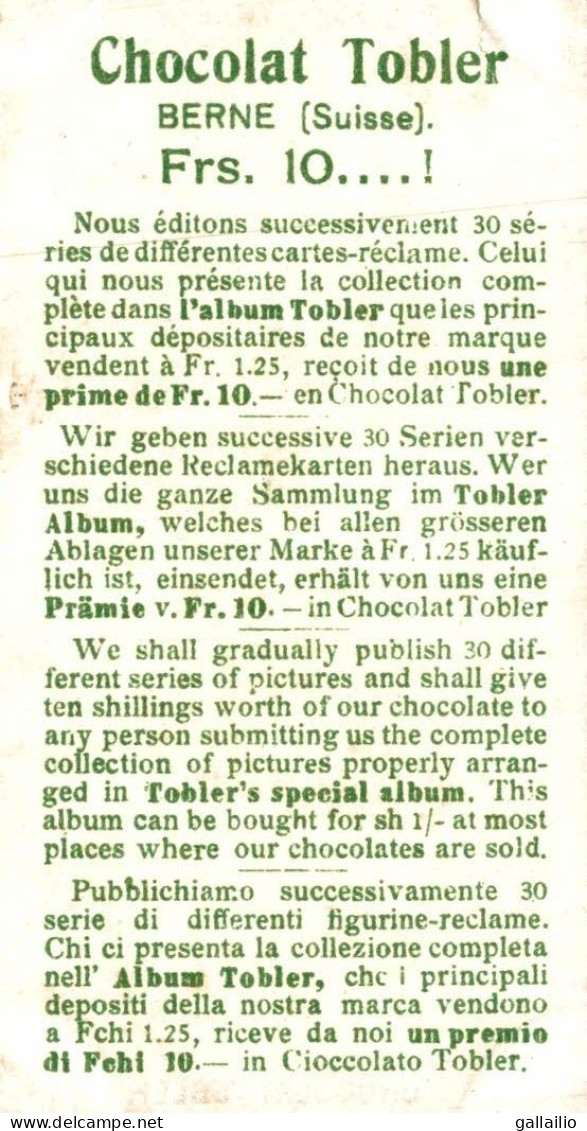 CHROMO CHOCOLAT TOBLER ROBINSON CRUSOE - Other & Unclassified