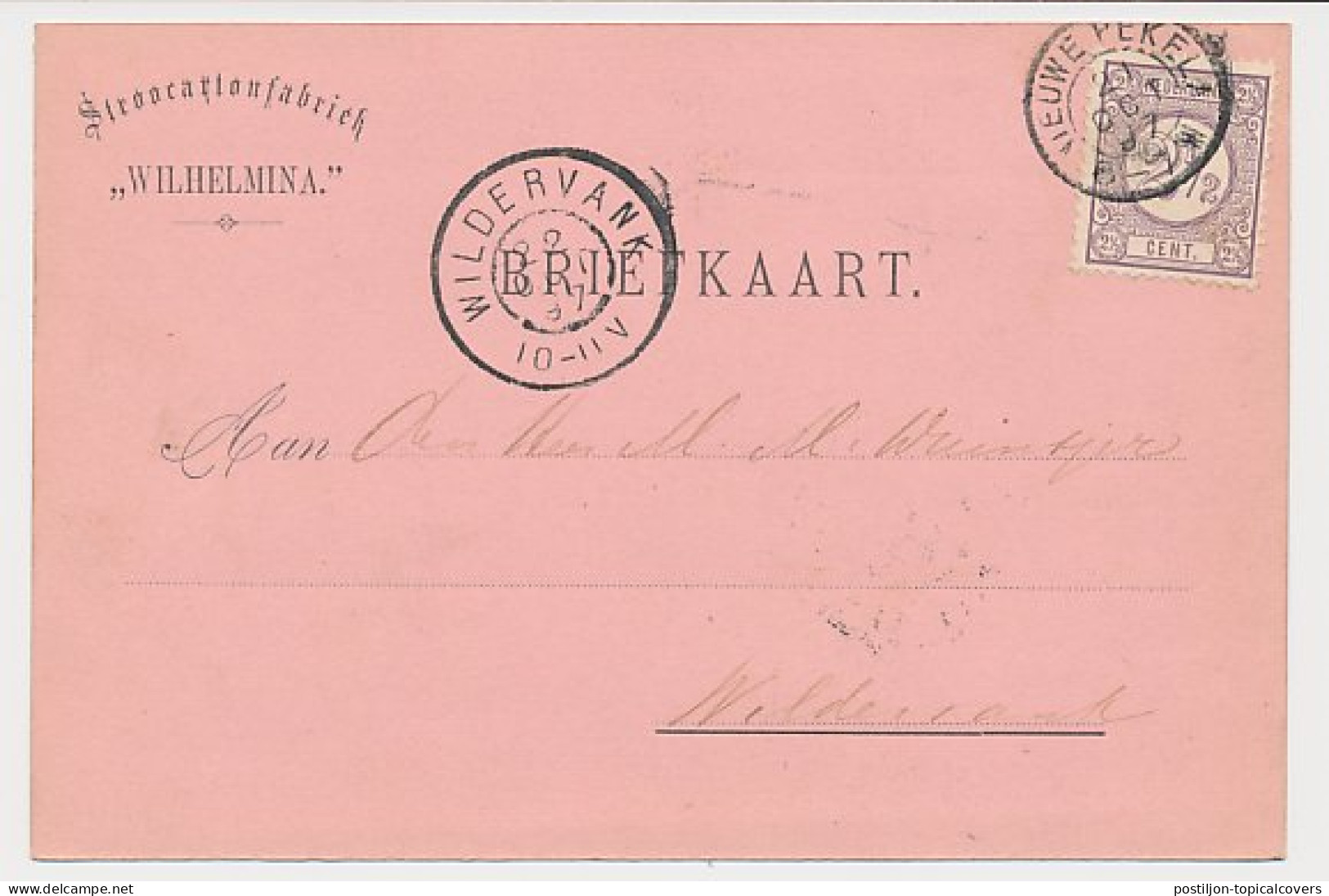 Firma Briefkaart Nieuwe Pekela 1897 - Stroocartonfabriek - Zonder Classificatie