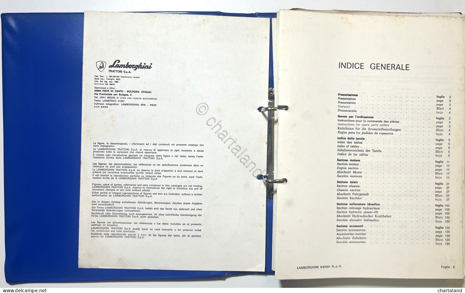 Catalogo Parti Per Ricambio Lamborghini Trattori - C 503 / C 553 - Ed. 1979 - Andere & Zonder Classificatie