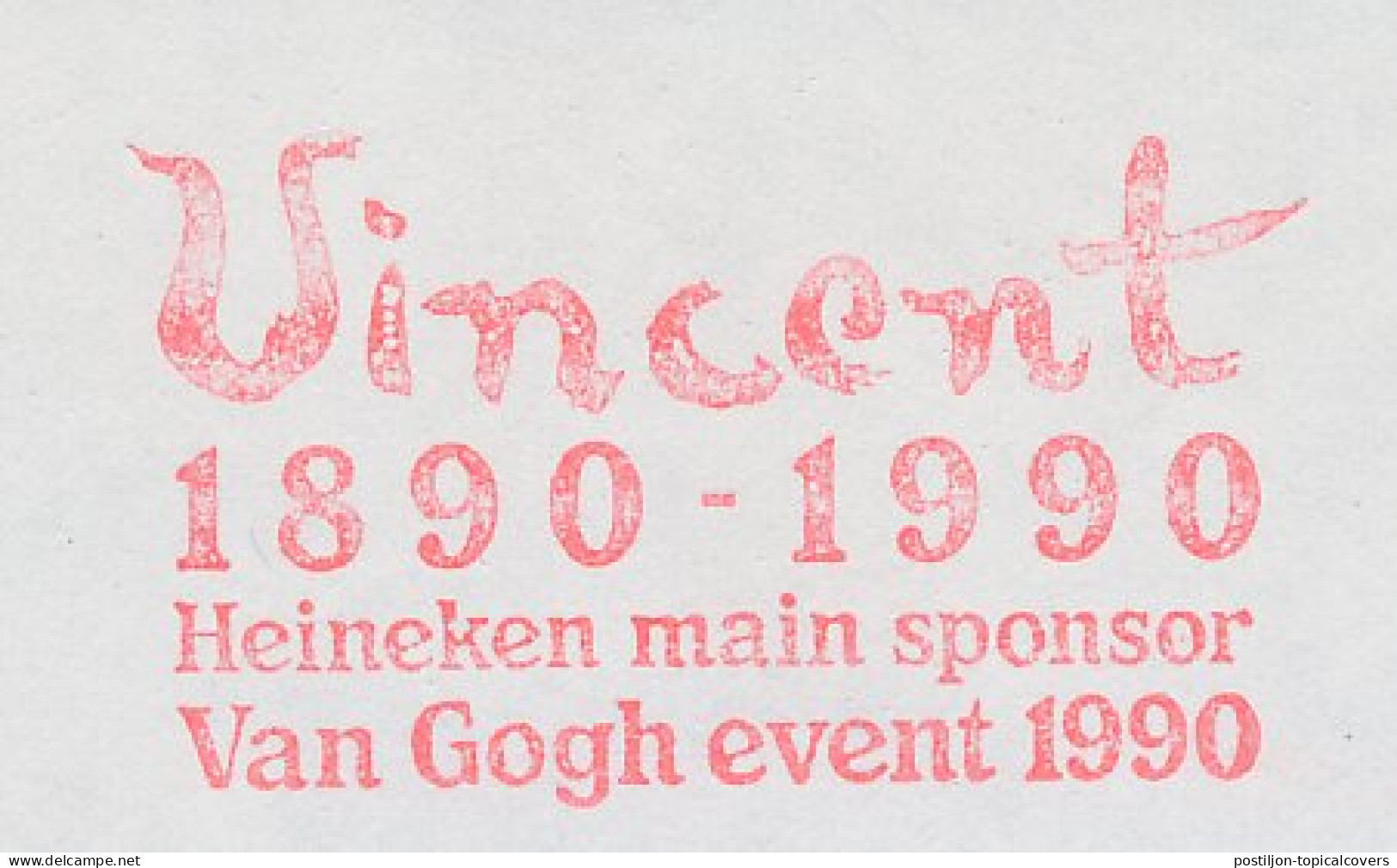 Meter Top Cut Netherlands 1990 - Hasler 5813 Vincent Van Gogh - Van Gogh Event - Heineken Main Sponsor - Other & Unclassified