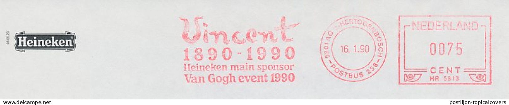 Meter Top Cut Netherlands 1990 - Hasler 5813 Vincent Van Gogh - Van Gogh Event - Heineken Main Sponsor - Andere & Zonder Classificatie