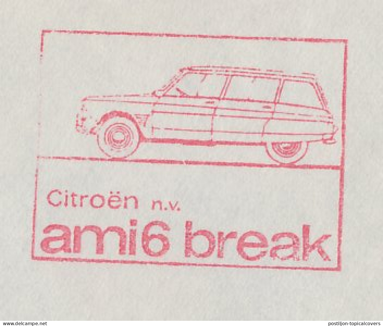 Meter Cover Netherlands 1967 Car - Citroen Citroen Ami 6 Break - Autos