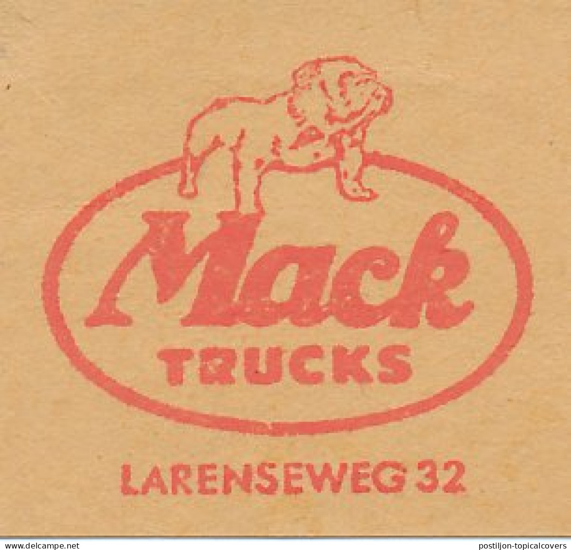 Meter Cut Netherlands 1972 Dog - Bulldog - Mack Trucks - Autres & Non Classés