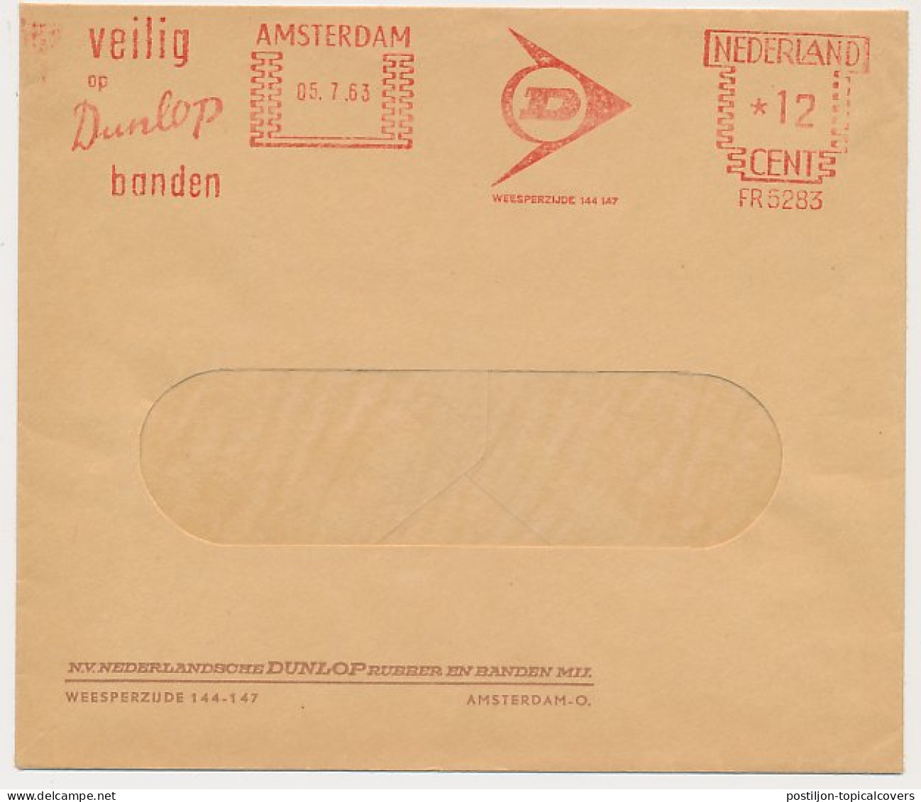 Meter Cover Netherlands 1963 Dunlop - Tires  - Unclassified