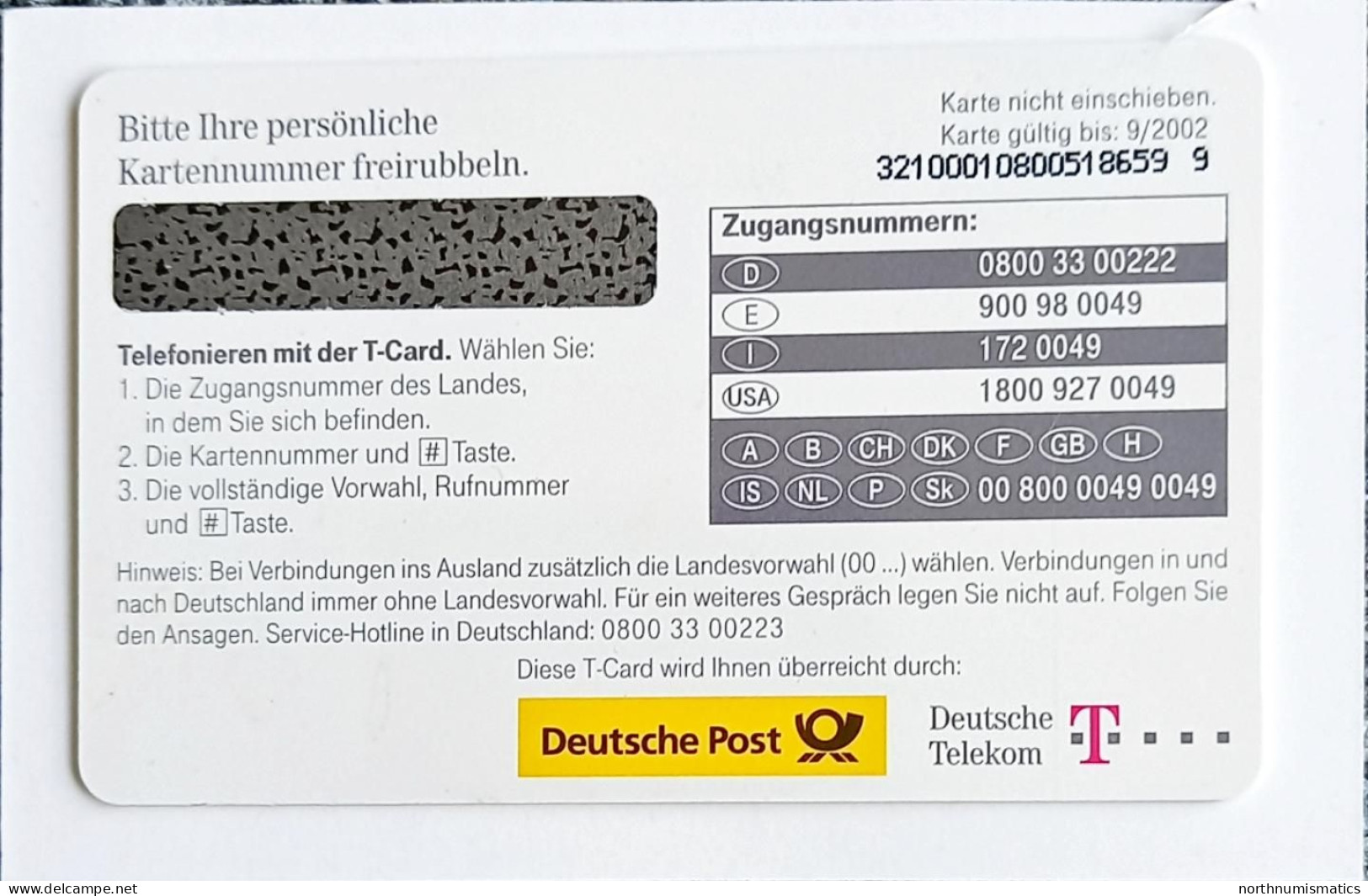 Deutsche Post ..T..Card 10 DM Unused Phonecard - Sammlungen