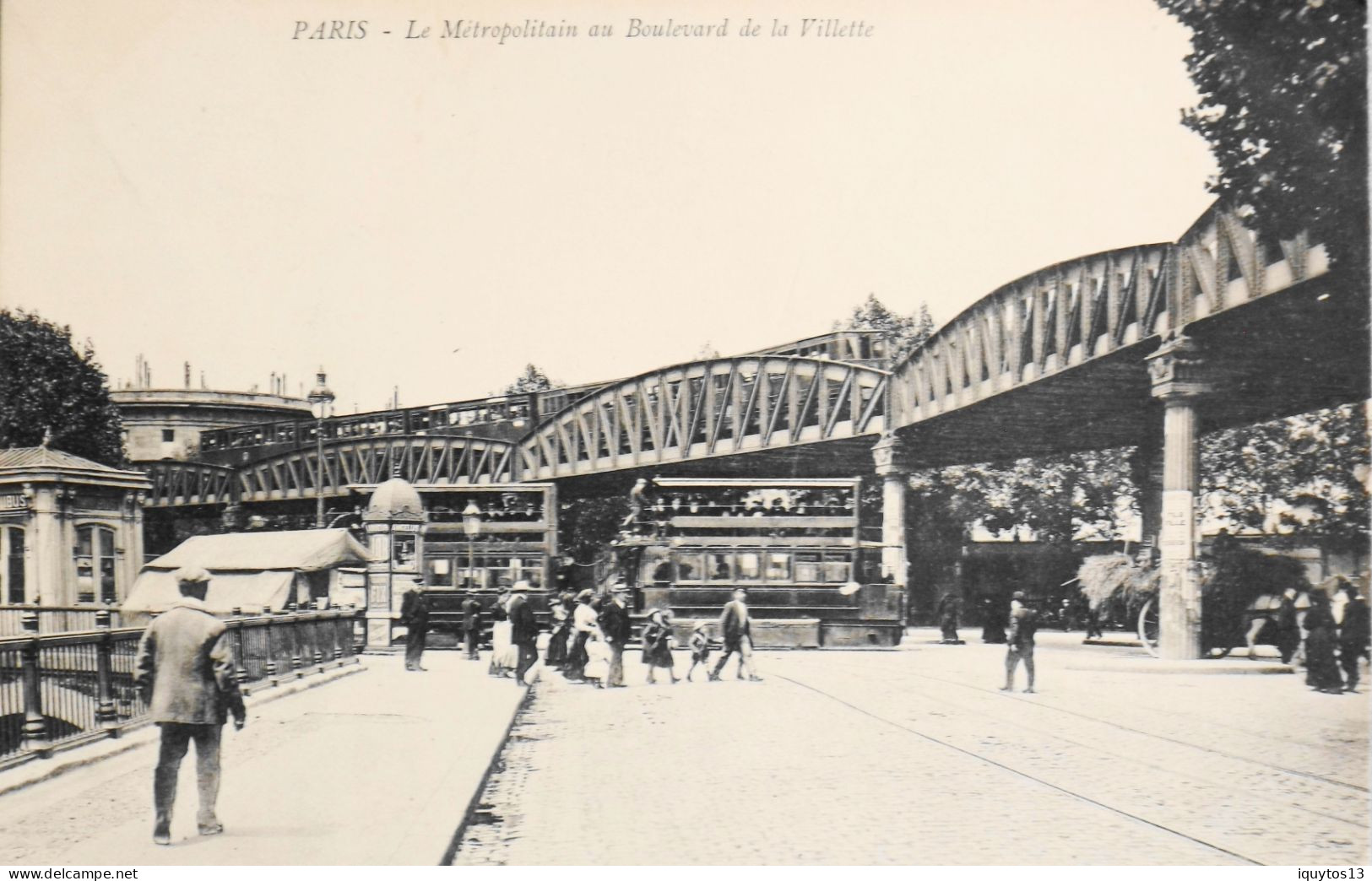 CPA. [75] > PARIS >  Le Metropolitain - Boulevard De La Villette - 1915 - TBE - Pariser Métro, Bahnhöfe