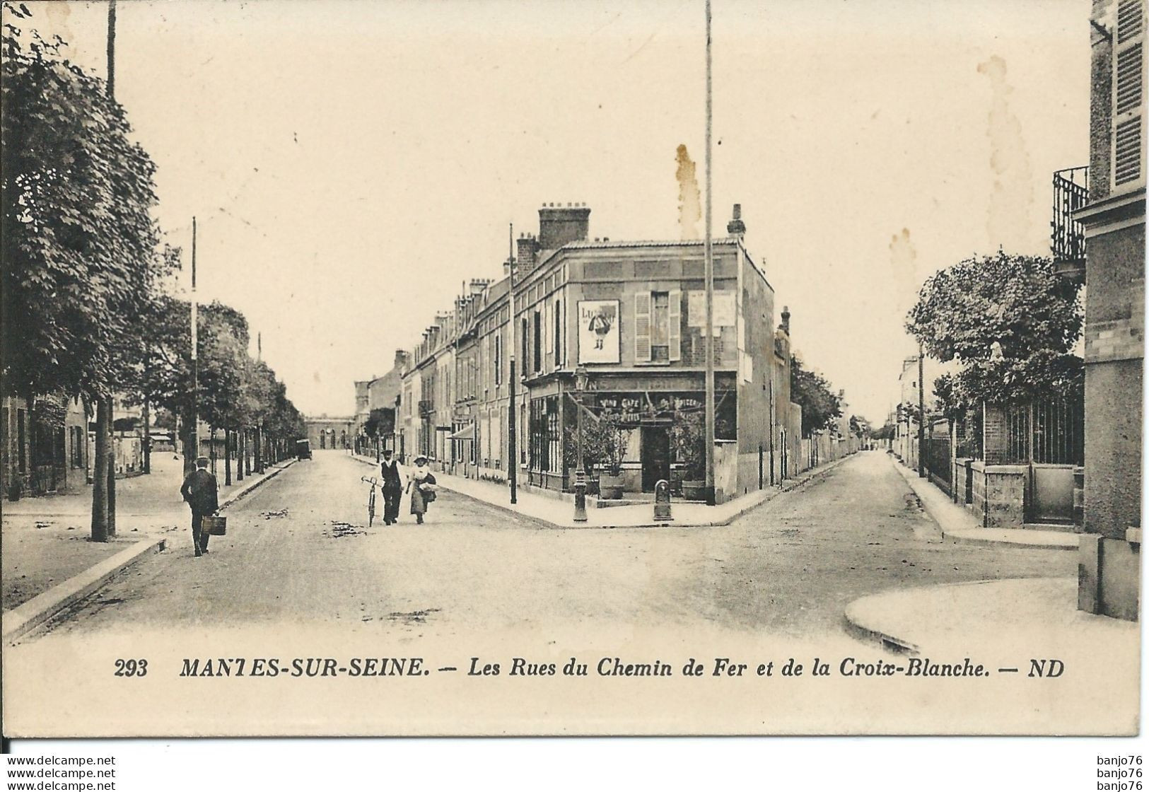 Mantes (78) - Les Rues Du Chemin De Fer Et De La Croix-Blanche - Mantes La Jolie