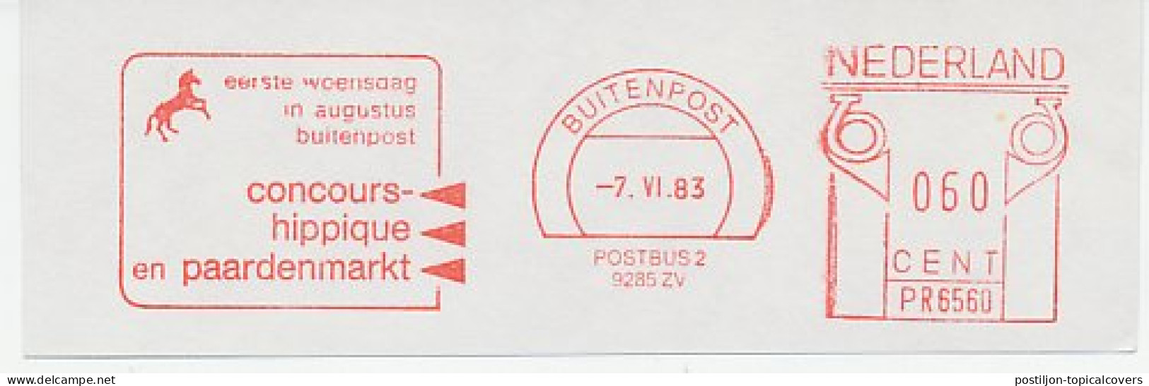 Meter Cut Netherlands 1983 Horse Contest - Horse Market - Concours Hippique - Reitsport
