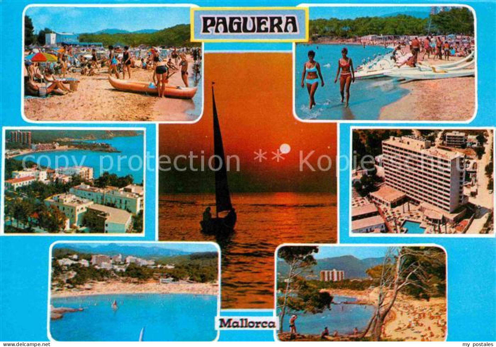 72713314 Paguera Mallorca Islas Baleares Strand Kueste Hotel Abendstimmung Am Me - Autres & Non Classés