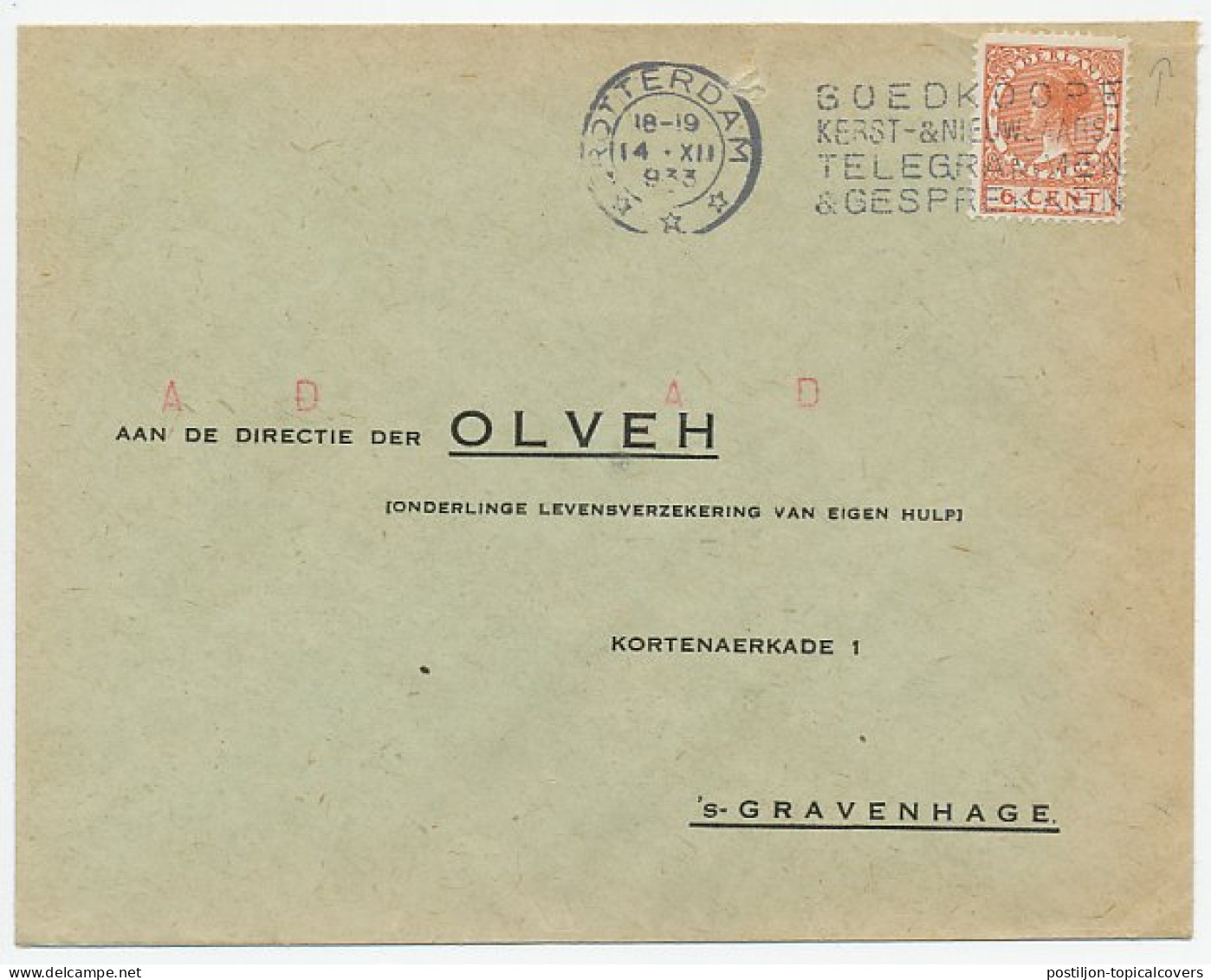 Transorma Rotterdam - Letters A D ( Herhaald ) 1933 - Zonder Classificatie