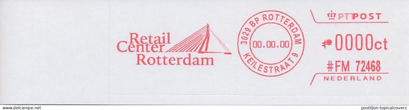 Meter Proof / Test Strip FRAMA Supplier Netherlands ( Wrong Euro Sign ) Bridge Rotterdam - Bridges