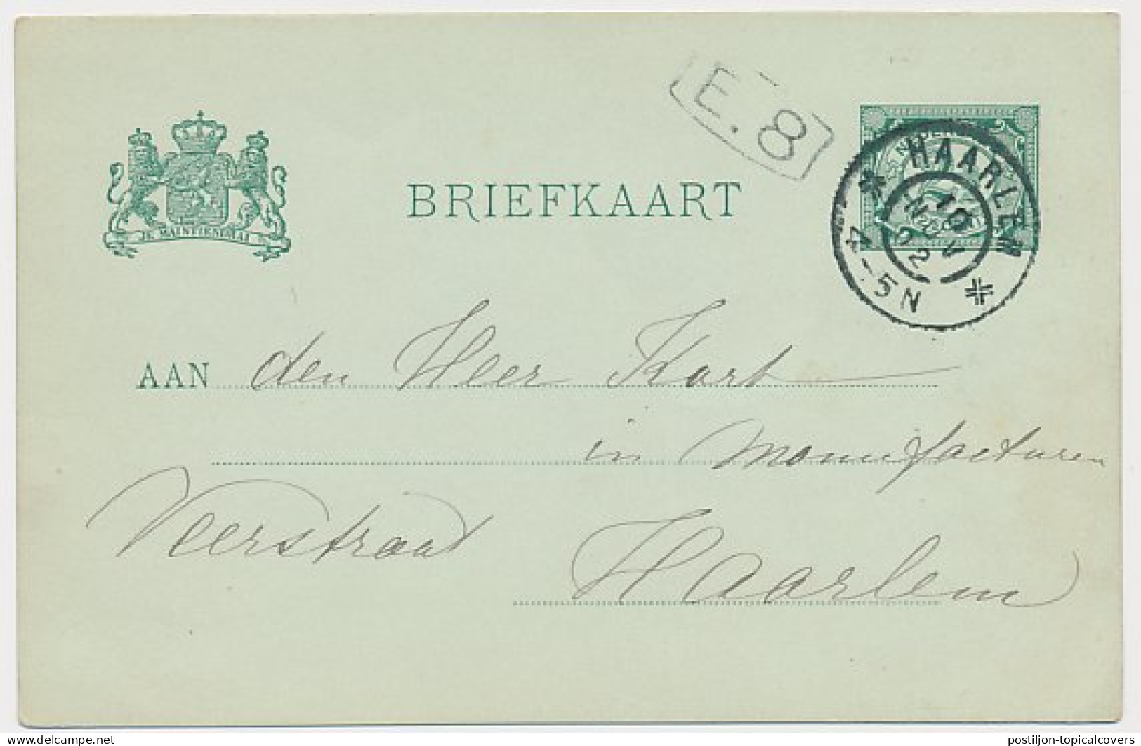 Briefkaart Haarlem 1902 - Vrouwenvereeniging Tesselschade  - Non Classés