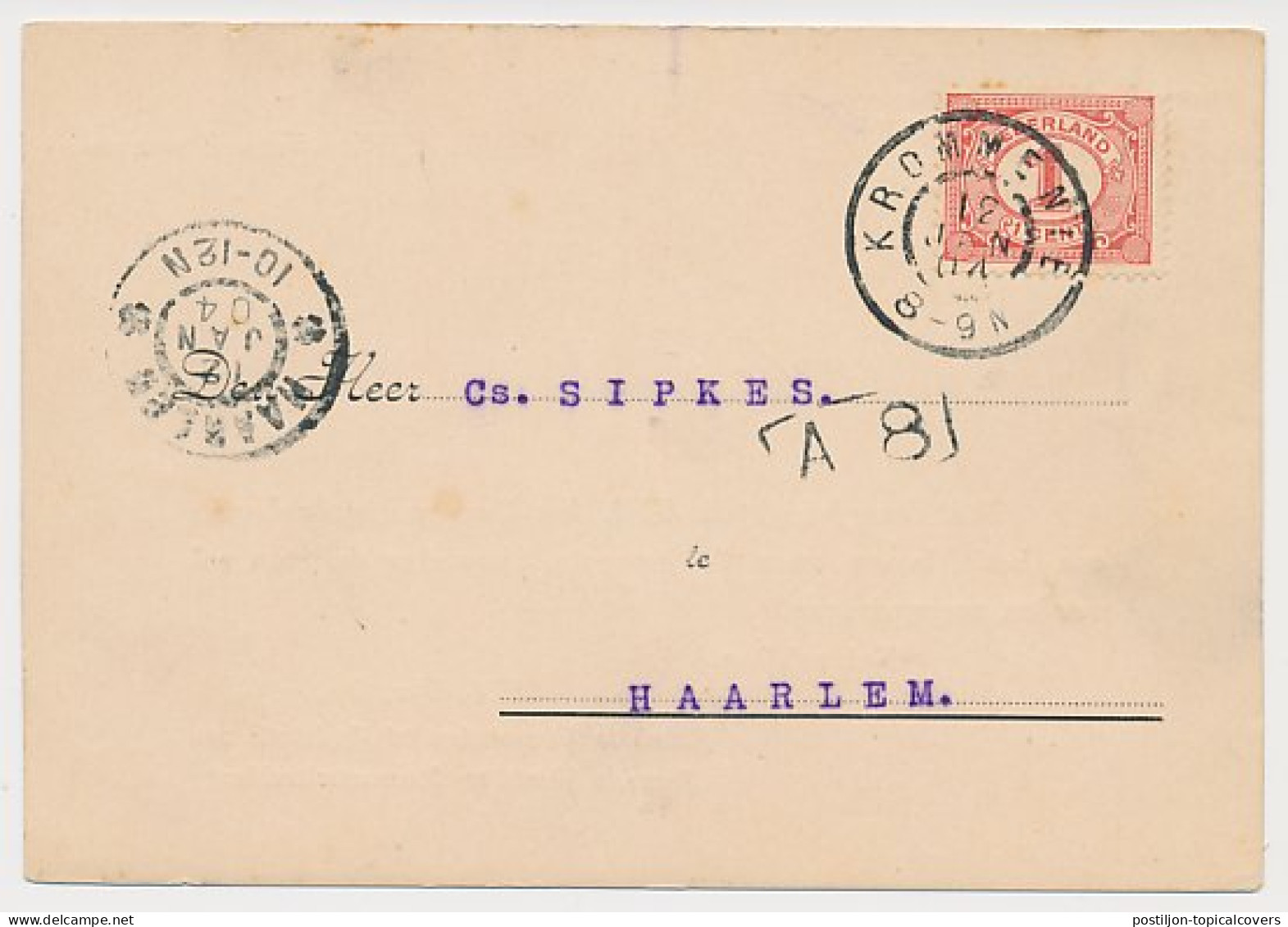 Firma Briefkaart Krommenie 1904 - Vernis En Stoommetaaldrukkerij - Unclassified