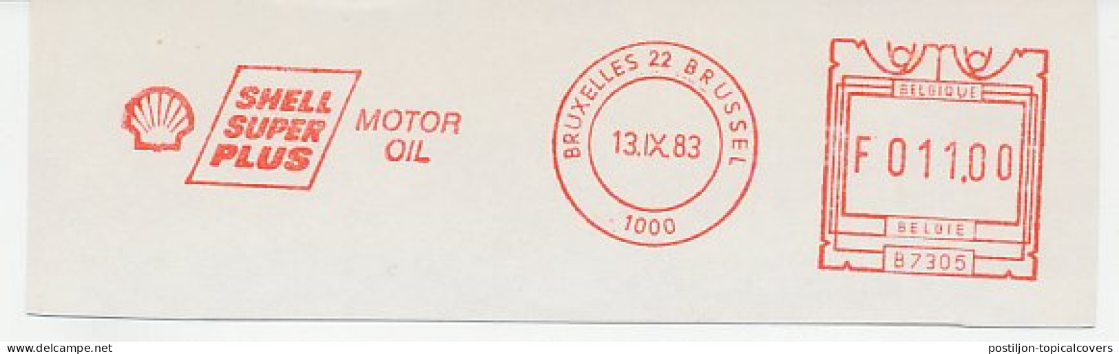 Meter Cut Belgium 1983 Shell - Motor Oil - Otros & Sin Clasificación