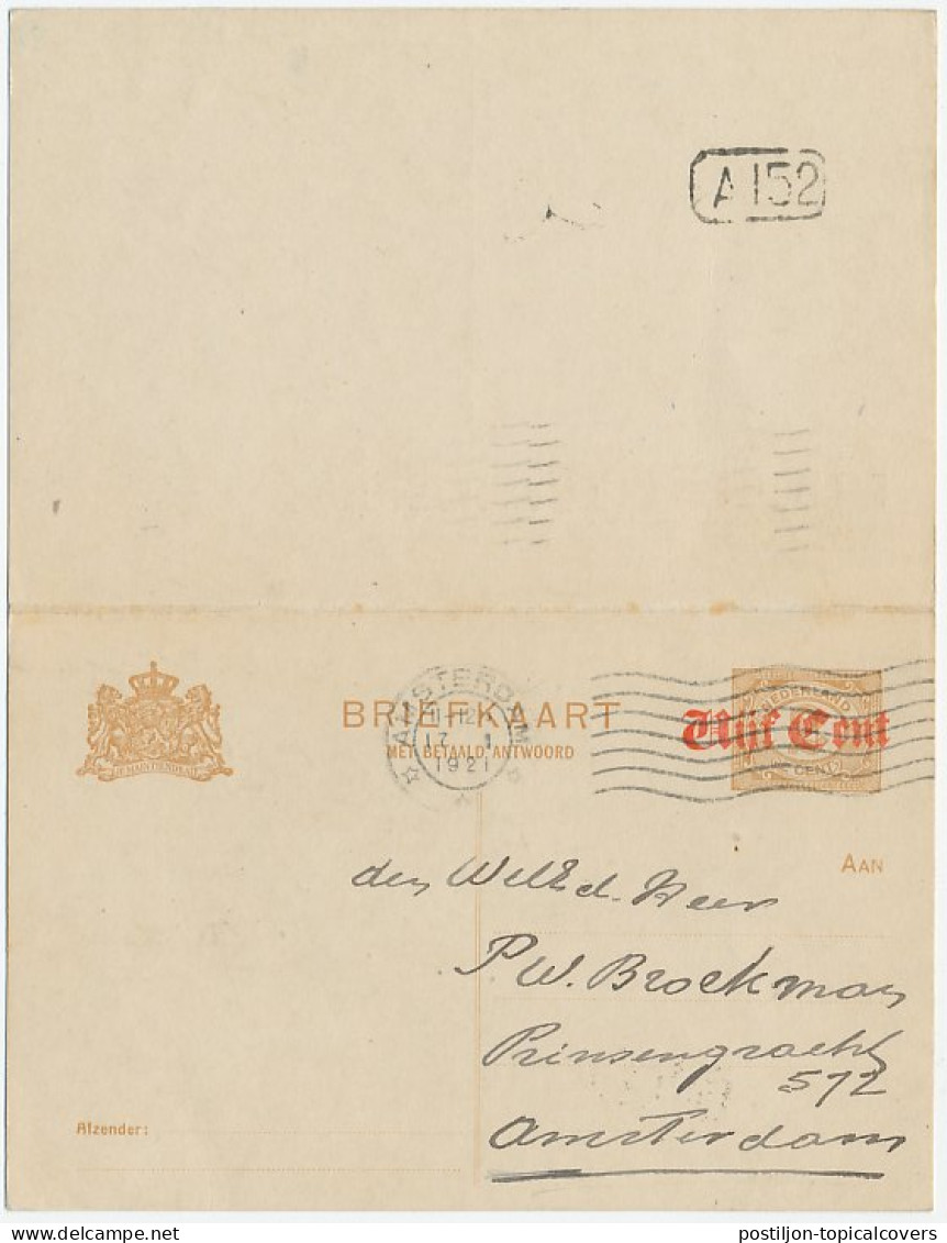 Briefkaart G. 108 I Locaal Te Amsterdam 1921 - Postal Stationery