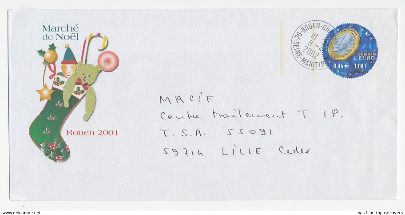 Postal Stationery / PAP France 2002 Christmas Market - Kerstmis