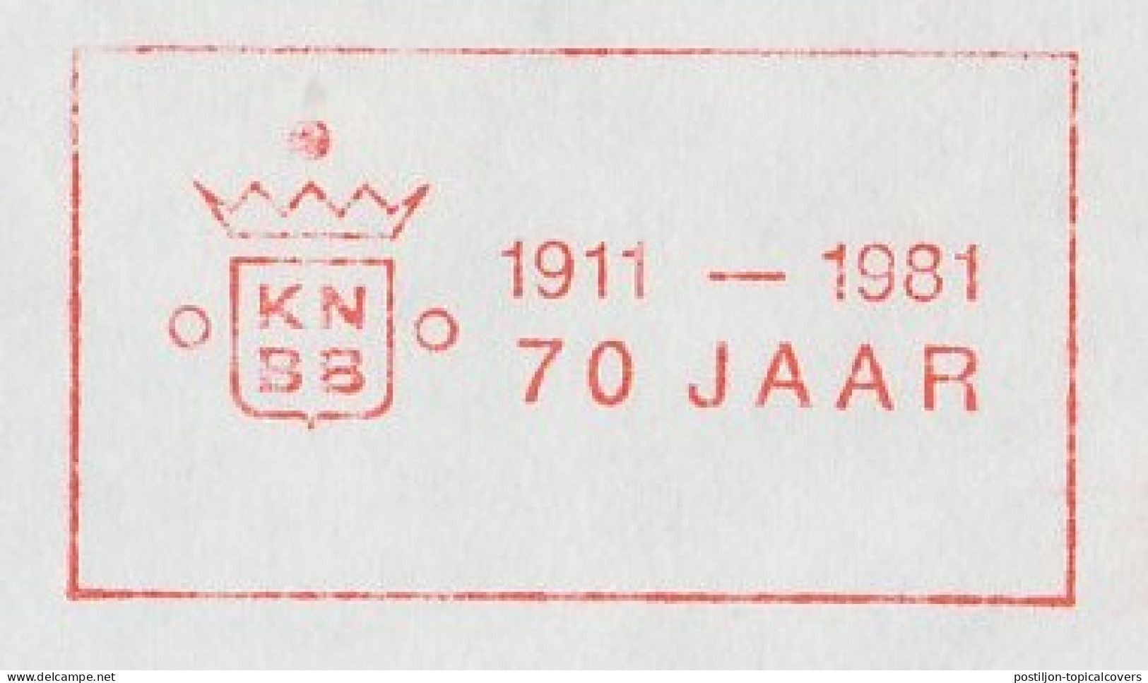 Meter Cover Netherlands 1980 Royal Netherlands Billiards Association - 70 Years - Andere & Zonder Classificatie