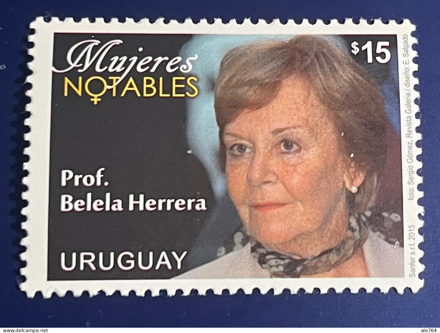 Uruguay 2015 Prof. Belela Herrera, Vicecanciller, Sc 2504, MNH. - Uruguay