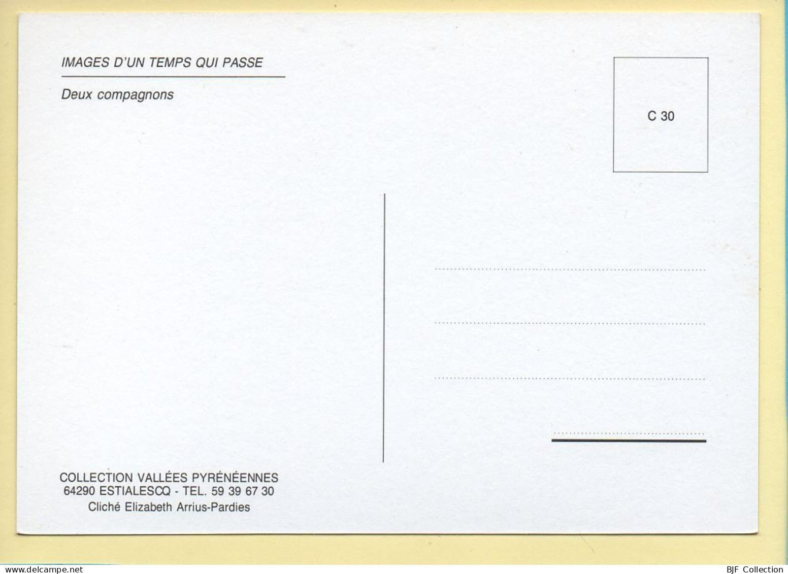 Deux Compagnons (Elizabeth ARRIUS-PARDIES N° C 30) Images D'un Temps Qui Passe / Collection Vallées Pyrénéennes - Bauern