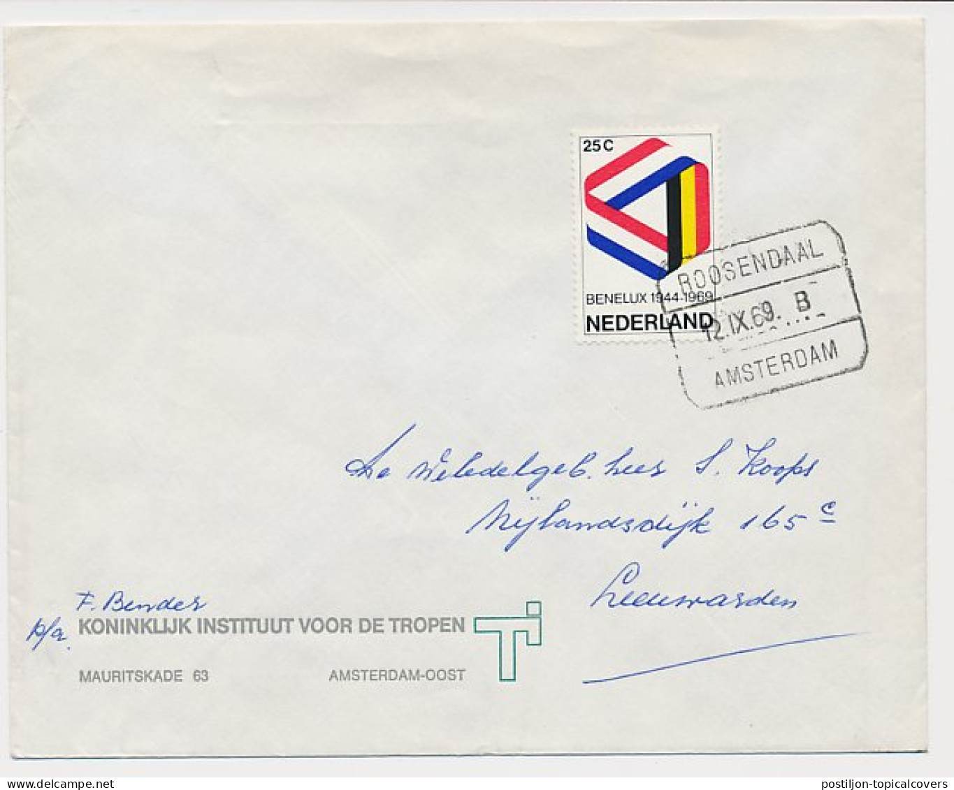 Treinblokstempel : Roosendaal - Amsterdam B 1969 - Zonder Classificatie