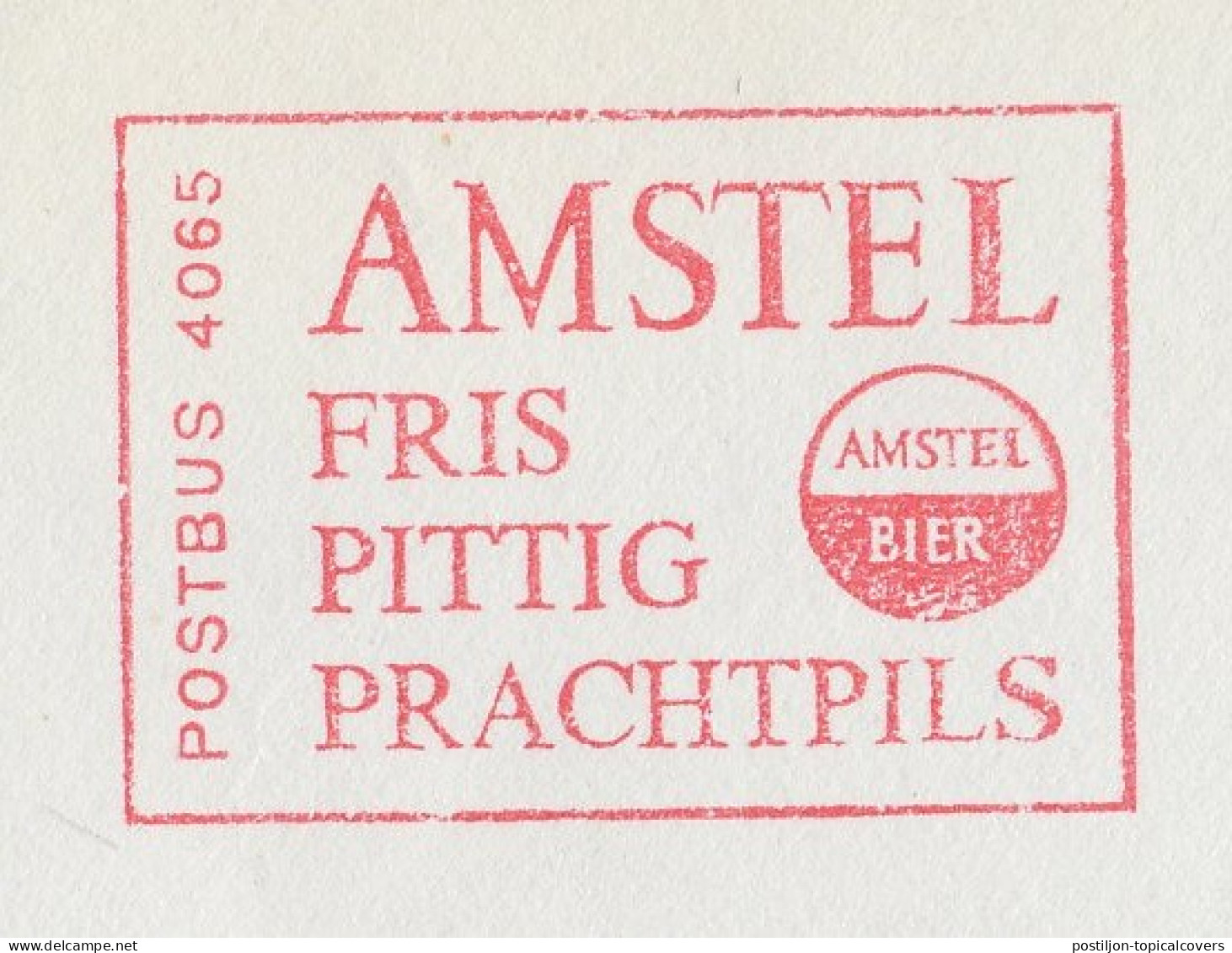 Meter Cover Netherlands 1964 Beer - Pils - Amstel - Brewery - Wein & Alkohol