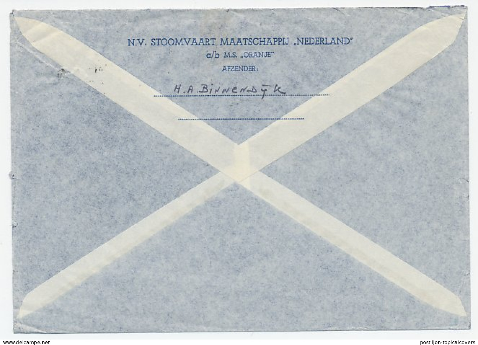 Postagent MS Oranje (1) 1955 : Naar Hilversum - Ohne Zuordnung