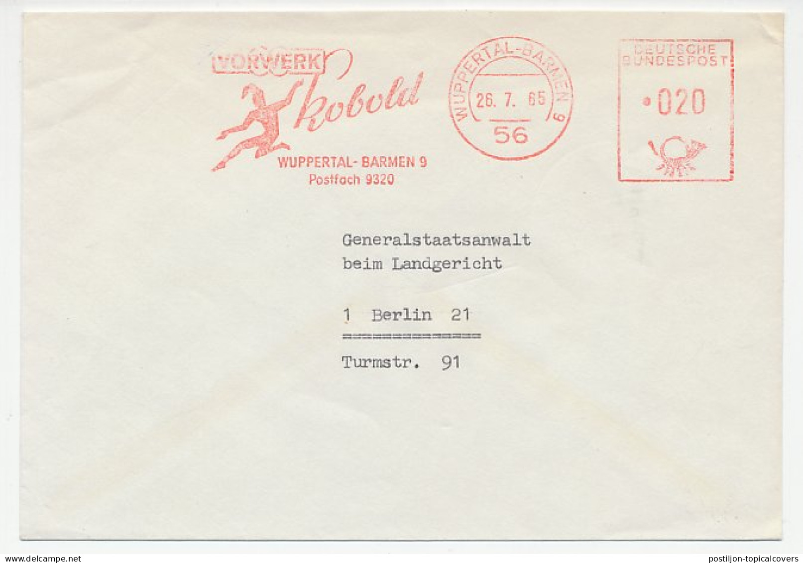 Meter Cover Germany 1965 Kobold - Gnome - Verhalen, Fabels En Legenden
