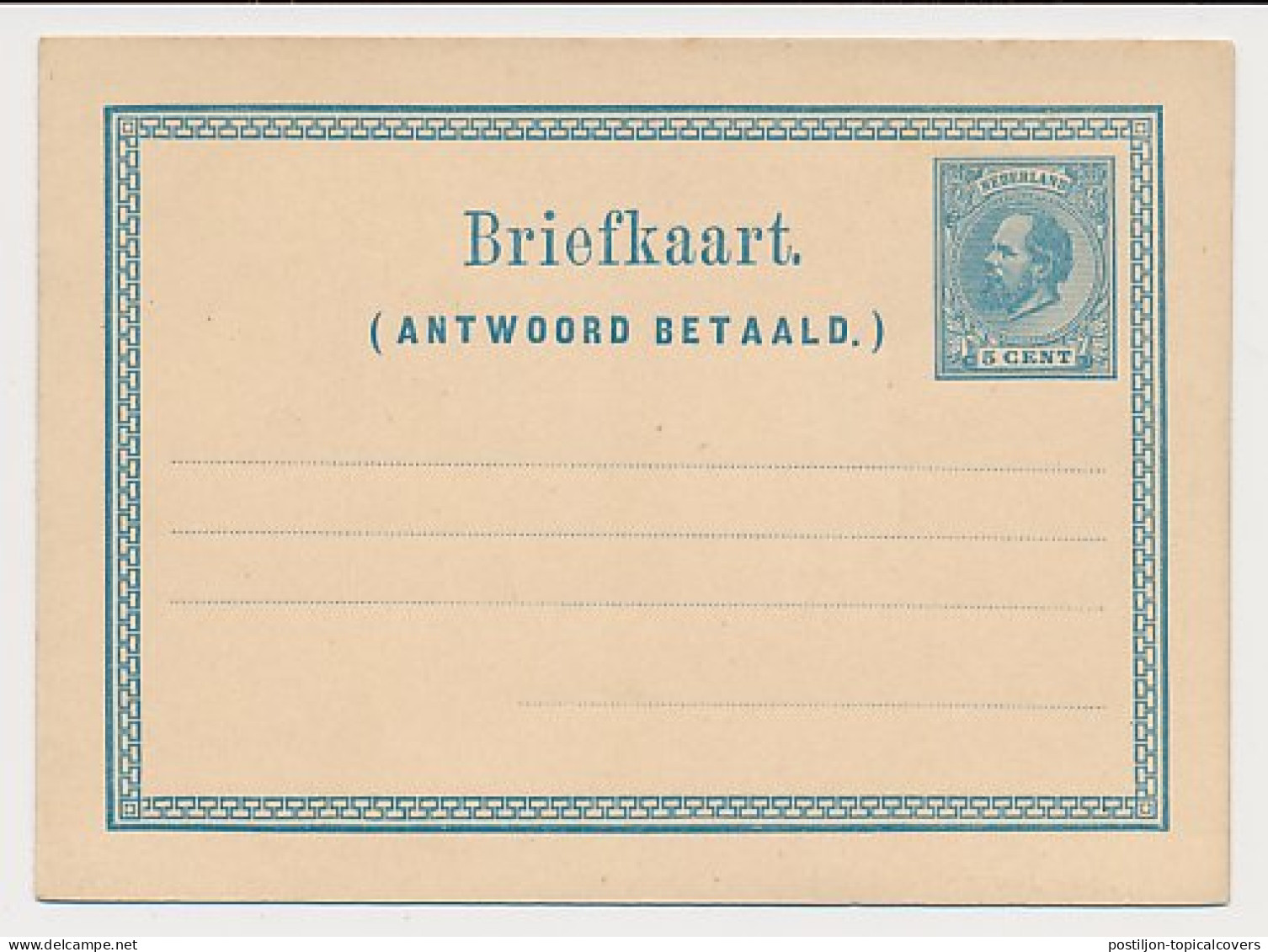 Briefkaart G. 9 - Postwaardestukken