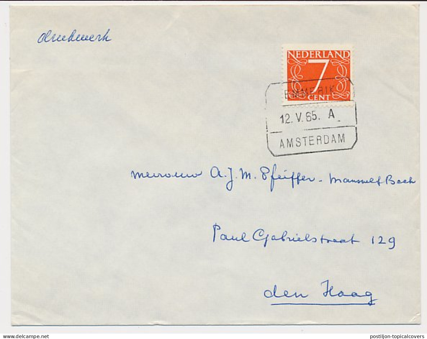 Treinblokstempel : Emmerik - Amsterdam A 1965 - Ohne Zuordnung