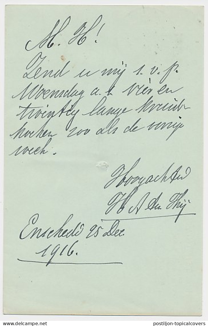 Firma Briefkaart Enschede 1916 - Brood- Koek- Banketbakkerij - Ohne Zuordnung