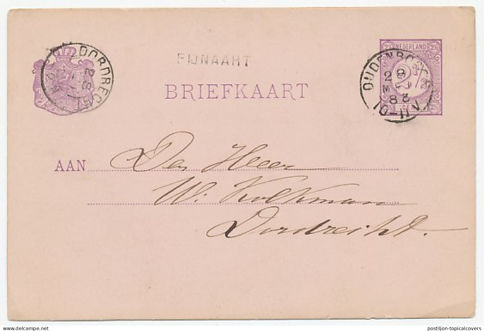 Naamstempel Fijnaart 1883 - Covers & Documents